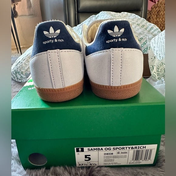 Adidas X Sporty & Rich  Samba OG Red White Blue gum unisex New main image 5